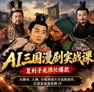 短视频平台14万粉丝大V揭秘AI三国剧创作技巧,再现子龙繁忙风姿,涵盖剧本、角色、画面到最终成片,打造爆款热门短片IP-中创网_分享创业项目_助您在家赚钱