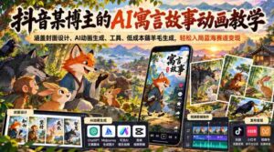 抖音博主揭秘AI寓言动画制作全流程:从封面设计到低成本高效变现攻略-中创网_分享创业项目_助您在家赚钱