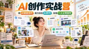 AI赋能创作训练营:打造个人创意工作室,引领AI时代独立创作潮流-中创网_分享创业项目_助您在家赚钱