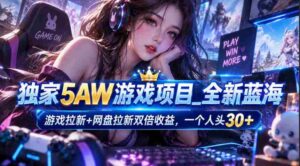 揭秘：5AW游戏蓝海策略，一箭双雕网盘拉新，每新增一位玩家即享30米丰厚回报-中创网_分享创业项目_助您在家赚钱