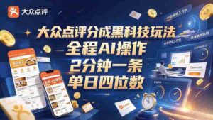 全网独享评分新花样,AI智能创作速成篇,仅需两分,新手轻松日入四千-中创网_分享创业项目_助您在家赚钱