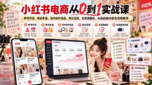 揭秘小红书电商崛起之路:从零开始,打造爆款笔记,掌握全链路运营技巧-中创网_分享创业项目_助您在家赚钱