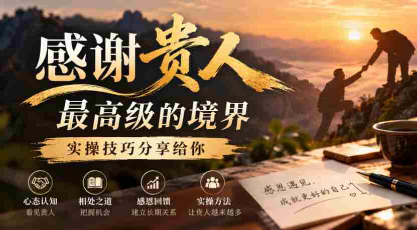 某公众号付费文章:感谢贵人最高级的境界,实操技巧分享给你