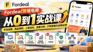 从零起步玩转Fordeal跨境电商：全面解析平台搭建、精选商品、优化上架、流量掌控、订单处理与店铺群运营攻略-中创网_分享创业项目_助您在家赚钱