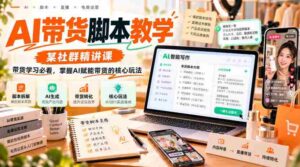 AI带货脚本教学，某社群精讲课，带货学习必看，掌握AI赋能带货的核心玩法-中创网_分享创业项目_助您在家赚钱