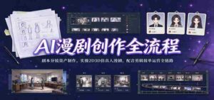 揭秘AI助力下的漫剧制作全过程:从剧本到分镜,再到2D3D仿真人制作,配音剪辑,接单运营,一网打尽全产业链实操技巧-中创网_分享创业项目_助您在家赚钱