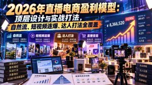 2026直播电商盈利新策略:揭秘高端布局与实战攻略,全渠道流量、短视频爆发、网红策略一网打尽-中创网_分享创业项目_助您在家赚钱