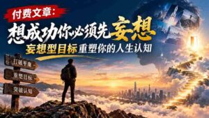 颠覆传统观念:迈向成功的先导——追求幻想目标,重塑人生认知之路-中创网_分享创业项目_助您在家赚钱