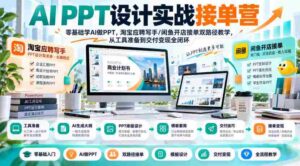 AI PPT设计实战训练营:新手也能轻松驾驭AI制作PPT,揭秘淘宝写手和闲鱼店铺双通道,全流程指导从工具使用到成果变现-中创网_分享创业项目_助您在家赚钱