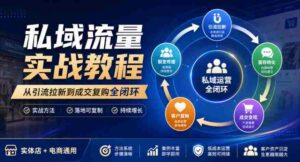 全方位私域流量操作指南:从吸粉到回购,实体电商两开花-中创网_分享创业项目_助您在家赚钱