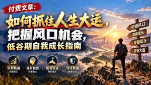 深度解析：解锁人生巅峰，掌握时运脉动，逆境突破之道全攻略-中创网_分享创业项目_助您在家赚钱