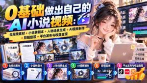 从零开始打造专属AI小说视频:合法搜集素材,小说改编剧本,塑造人物场景,AI视频创作,剪辑与包装,平台发布及收益转化-中创网_分享创业项目_助您在家赚钱