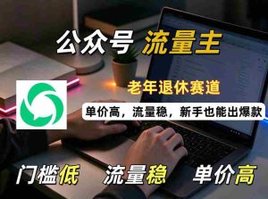 退休人士公众号流量金矿:低门槛,高收益,爆款易成,新手不容错过!-中创网_分享创业项目_助您在家赚钱