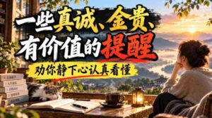 倾囊相授:珍稀的真诚提示,教你耐心解读,受益匪浅-中创网_分享创业项目_助您在家赚钱