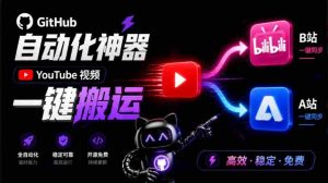 B站与A站轻松上手,GitHub隐藏利器Y2A-Auto,将YouTube视频一键搬运,操作简便如分享动态-中创网_分享创业项目_助您在家赚钱