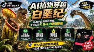 抖音达人引领AI植物穿越白垩纪之旅：科普新领域掘金，解锁多渠道盈利模式与学徒招募计划-中创网_分享创业项目_助您在家赚钱