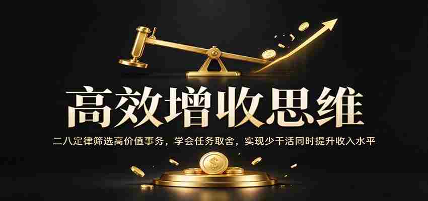 精明致富策略：巧用二八法则精选高收益事项，掌握作业精选技巧，轻松省力还能增薪增效-中创网_分享创业项目_助您在家赚钱