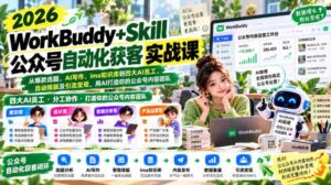 2026年WorkBuddy+Skill公众号引流攻略:AI赋能,从选题爆款到自动变现,构建高效内容矩阵-中创网_分享创业项目_助您在家赚钱