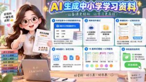别再盲目选购教辅：紧跟国家中小学智慧平台，AI智能制作图文并茂的辅导资料与试卷-中创网_分享创业项目_助您在家赚钱