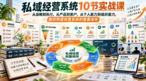 10堂私域运营精髓课程,全方位解析战略执行、产品客户、个人组织能力,构建经营闭环全方位指南-中创网_分享创业项目_助您在家赚钱