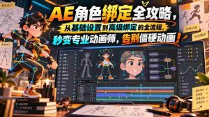 全面解析AE角色绑定技巧,从入门到精通,轻松升级动画达人,告别生硬动画体验,附赠原创双语教学视频!-中创网_分享创业项目_助您在家赚钱