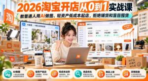 2026年淘宝创业攻略:零基础AI绘图技巧,轻松资产起步,告别铺货囤货误区-中创网_分享创业项目_助您在家赚钱