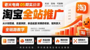 05期电商老火实战班|淘宝全方位推广攻略:从策划到爆款,全链路矩阵教学实操-中创网_分享创业项目_助您在家赚钱