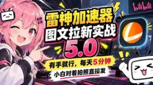 雷神加速器图文拉新实战5.0,有手就行,小白对着拍照发-中创网_分享创业项目_助您在家赚钱