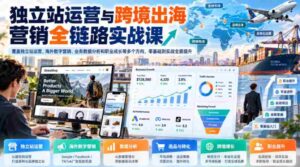 独立站运营与跨境出海营销全链路实战课,覆盖独立站运营、海外数字营销、业务数据分析和职业成长等多个方向,零基础到实战全面提升-中创网_分享创业项目_助您在家赚钱