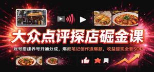 揭秘大众点评盈利秘籍：轻松搭建账号，打造爆款笔记，全方位掌握收益变现攻略-中创网_分享创业项目_助您在家赚钱