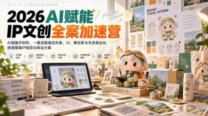 2026年AI助力IP文创全案加速培训,一揽子方案助力IP创意生成,全面打造形象、品牌视觉、素材库及文创商业化,构建完整IP视觉及商业体系-中创网_分享创业项目_助您在家赚钱