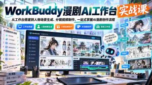 WorkBuddy AI漫剧制作大师班:从搭建工作台到分镜视频,全流程AI漫剧创作攻略-中创网_分享创业项目_助您在家赚钱