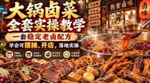 全方位大锅卤菜实战教程,独家秘制老卤配方,掌握后轻松创业,实战开店无忧-中创网_分享创业项目_助您在家赚钱