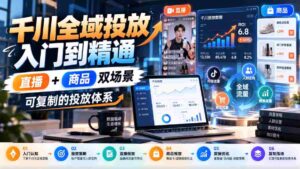 千川全域投放入门到精通,直播+商品双场景,可复制的投放体系-中创网_分享创业项目_助您在家赚钱
