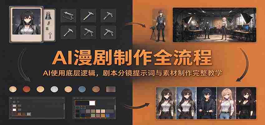 AI漫剧制作全流程：AI使用底层逻辑，剧本分镜提示词与素材制作完整教学-中创网_分享创业项目_助您在家赚钱