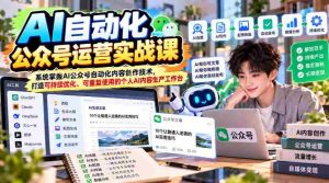 探索AI赋能公众号管理：全面学习AI自动化创作技巧，构建高效个人内容生产平台-中创网_分享创业项目_助您在家赚钱