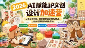 2026AI赋能创新IP设计加速班:解锁视觉创意、塑造独有形象,打造品牌视觉识别及文创市场成功之路-中创网_分享创业项目_助您在家赚钱