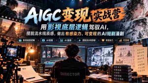 AI影视实战营:深入影视内核,掌控AI技术,打造富有感染力、价值变现的短片与漫画-中创网_分享创业项目_助您在家赚钱