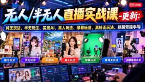 10月20日全新直播课程：揭秘无人直播、半无人直播多元技巧，涵盖实景AI、真人互动、绿幕特效、真转无多种玩法，更有麒麟臂摇手绝技分享！-中创网_分享创业项目_助您在家赚钱