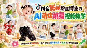 揭秘：抖音16万粉丝博主分享AI萌娃舞蹈教程，多重变现路径助力创作者增收，月入过万不是梦-中创网_分享创业项目_助您在家赚钱