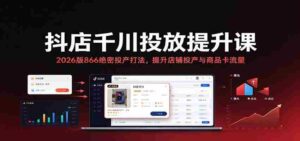2026年抖店千川投放秘籍：揭秘866高效投产策略，助力店铺与商品卡流量双增长-中创网_分享创业项目_助您在家赚钱