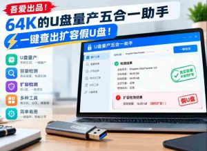 独家发布!64K容量U盘批量生产,五合一检测助手,轻松识别扩容假货!-中创网_分享创业项目_助您在家赚钱