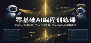初学者AI编程教程:Python搭建教程,Trae开发实战,ClaudeCode快速编程技巧-中创网_分享创业项目_助您在家赚钱