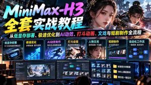 MiniMax-H3全套实战教程:从低显存部署、极速优化到AI动效、打斗动画、文戏与短剧制作全流程-中创网_分享创业项目_助您在家赚钱