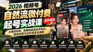 2026视频号高效起号指南：深度解析流量机制、直播产品挑选、话术技巧、稳定粉丝及正价转化全方位策略-中创网_分享创业项目_助您在家赚钱