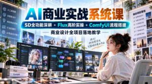 AI商业实战课程全解析：深度挖掘SD全功能，精进掌握Flux高阶技巧，Comfyui流程轻松搭建，助力商业设计项目成功落地-中创网_分享创业项目_助您在家赚钱