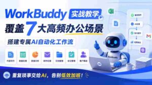 AI助手WorkBuddy实操指南：七大办公痛点一网打尽，打造个性化智能工作流程，让繁琐事务轻松应对，高效工作不再加班！-中创网_分享创业项目_助您在家赚钱