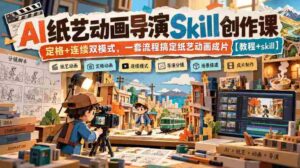 探索AI艺术新境界:Skill动画导演课程揭秘,定格与连续动画一网打尽,轻松制作纸艺动画大片【技能教学-中创网_分享创业项目_助您在家赚钱