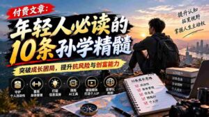 解锁成长密码:孙学智慧精华盘点,助你破局而出,增强风险抵御与创富潜能-中创网_分享创业项目_助您在家赚钱