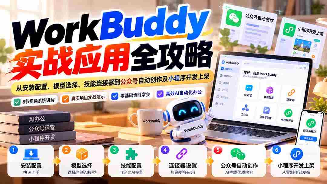 全方位解析WorkBuddy：安装设置、模型挑选、技能插件与公众号自动生成及小程序开发发布指南-中创网_分享创业项目_助您在家赚钱